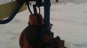 самодельный детский снегоход с мотором от бензопилы 2 Верхняя Хава