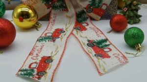 Рождественский большой бант для декора