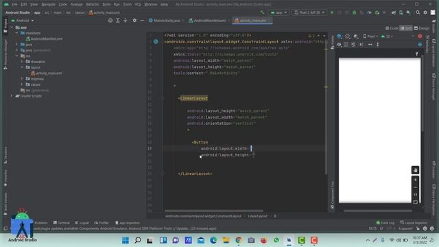 Class-5 Implementing Linerlayout and Android Widgets | Android Button | App Developer смотреть онлайн