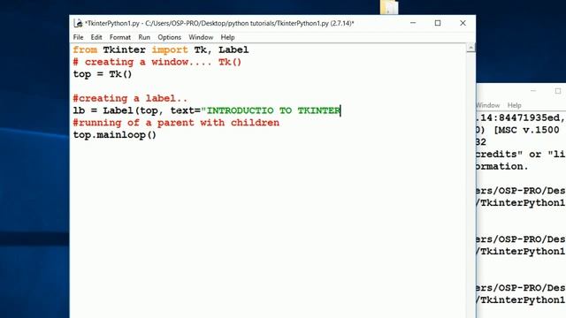 python with tkinter, how to add a label in python with tkinter смотреть онлайн
