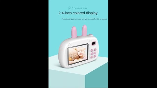 Children's camera dual camera can take selfie camera Bunny video recorder new educational toy смотреть онлайн