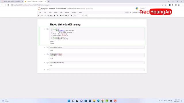 Bài 27 Thuộc tính của đối tượng - Attributes Python OOP смотреть онлайн