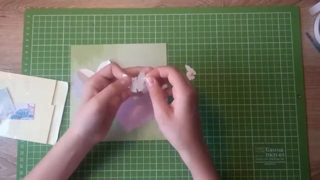 Скрапбукинг. Простая свадебная открытка своими руками