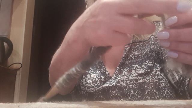 как спрясть собачью шерсть на веретене(для начинающих)