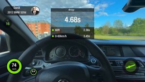 BMW 520D f10 stage 1 0-100 acceleration