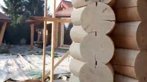 Начинаем отделку дома из оцилиндрованного бревна (ОЦБ 240) в Московской области