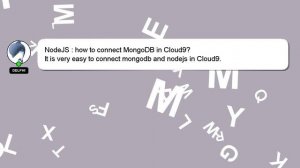 NodeJS : how to connect MongoDB in Cloud9?