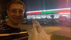 Вечерний поход в магазин Евроспар на Элеваторной улице