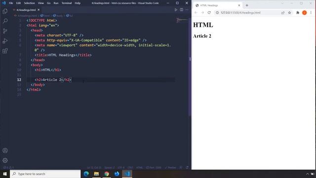 HTML-CSS Tutorial Lesson 4: HTML Headings смотреть онлайн