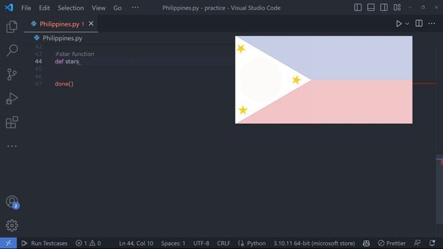 How to draw Philippines flag using python turtle смотреть онлайн