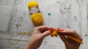 Трёхслойный цветок георгин крючком. МК.