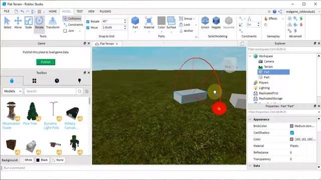 Roblox Studio Tutor : Models_[Select] [Move] [Scale] [Rotate] [Transform]_HSDA 00797 смотреть онлайн