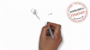 Как нарисовать красивого скелета официанта с черепом на подносе за 36 секунд