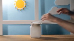 Светящаяся банка Sun Jar на солнечной батарее желтая