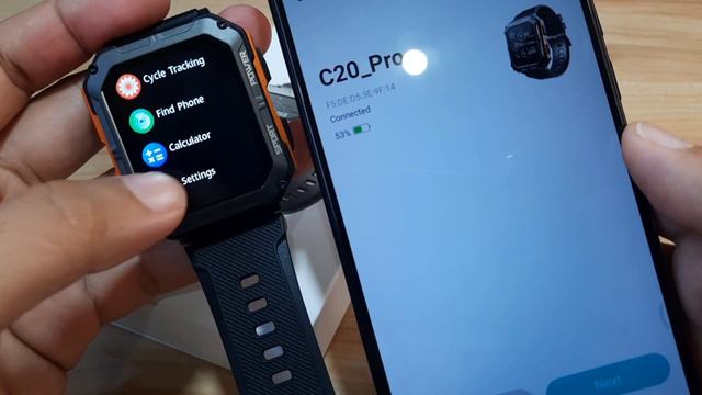 C20 Pro Smartwatch - Pairing with Da Fit app on Android