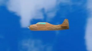 3D Анимация - Самолёт уходит в штопор
