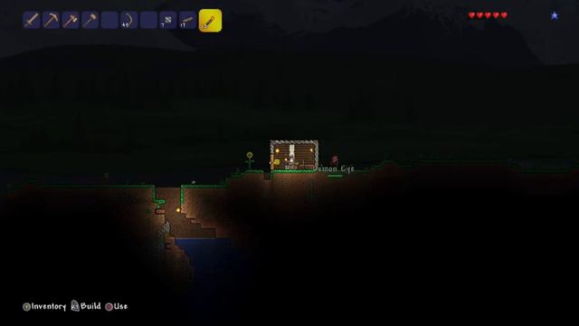 Terraria - falling star kills zombie