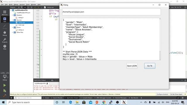 C++ Programming on Linux Qt Read and Parse JSON Data from file смотреть онлайн