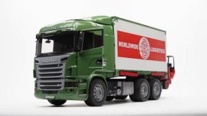 Фургон Scania с погрузчиком и паллетами, 03-580 03580 Bruder Спецтехника игрушка
