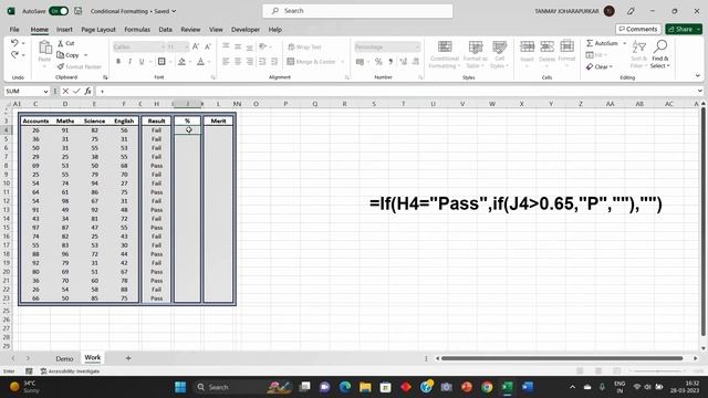 Conditional Formatting and If function in excel / How to get Right Tick in MS Excel