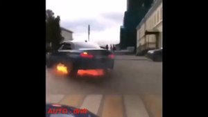 Горящая BMW, полное видео!!!