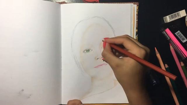 Портрет процесс рисования набросок смотреть онлайн