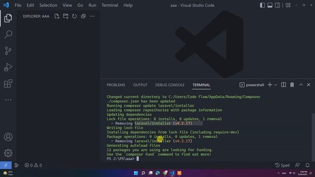 Update Laravel installer to latest version