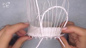 ?Как сделать плетёное кресло для кукол!?✨Миниатюрное кресло из пряжи своими руками!✨DIY