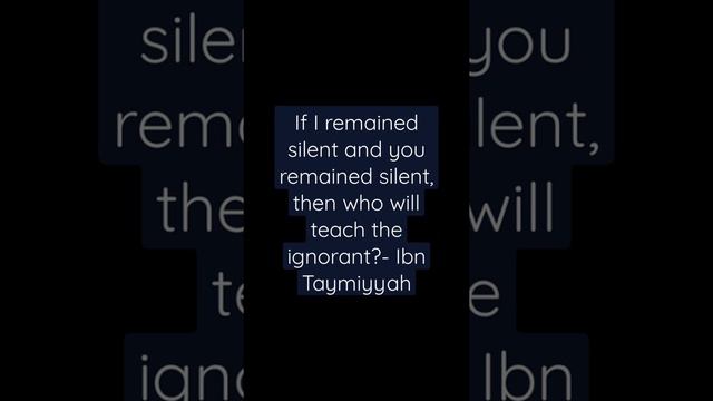 Ibn Taymiyyah on ignorance