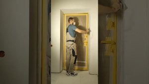 Шпаклёвка дверных откосов под обои .5 этапов.часть 2 . ФИНИШ#шпаклевкастен#поклейкаобоев