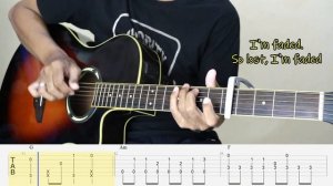 FADED - ALAN WALKER - Fingerstyle Guitar Tutorial TAB (Intermediate - Advance LEVEL)