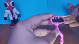 радужные друзья из пластилина. как слепить розового из радужных друзей.