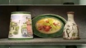 Декупаж. Декорируем абажур, поднос и бутылку используя рисовую бумагу. Мастер класс