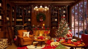 Cozy Cafe Space in Winter With Relaxing Snowfall ☕ Smooth Jazz Music to Relax/Study/Work to