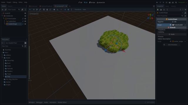 How To Scatter Grass And Trees On Terrain - Godot 4 Tutorial In 4 Minutes