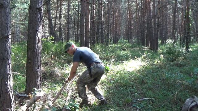 Строительство МЕГА убежища в лесу | Серия 1 \\ Building super shelter in the wild смотреть онлайн