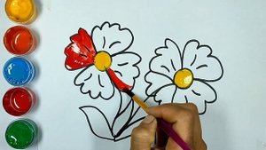Рисование цветок для дет