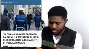 A Ghanaian🇬🇭 arrested in italy for begging money and attacking policemen and describing Ghana as