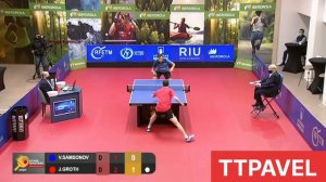 VLADIMIR SAMSONOV vs JONATHAN GROTH 2020 обзор матча🏓🥇🤣Table tennis shots defensive best in the bes