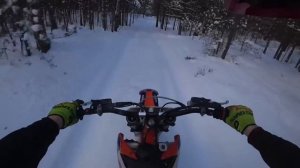 KTM 450 SX F по снегу | кросс эндуро | 4-700