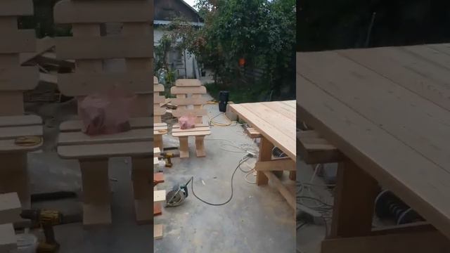 изготовление лавок и стола для беседки, видео беседки на канале #деревянныеизделия #столярка