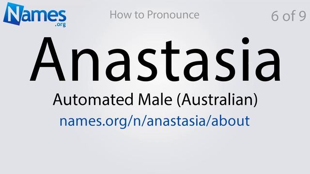 How to Pronounce Anastasia смотреть онлайн