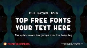 Top Free Font #1 | MAXWELL BOLD | Download Free Fonts (for Commercial Use) | Best Free Fonts!