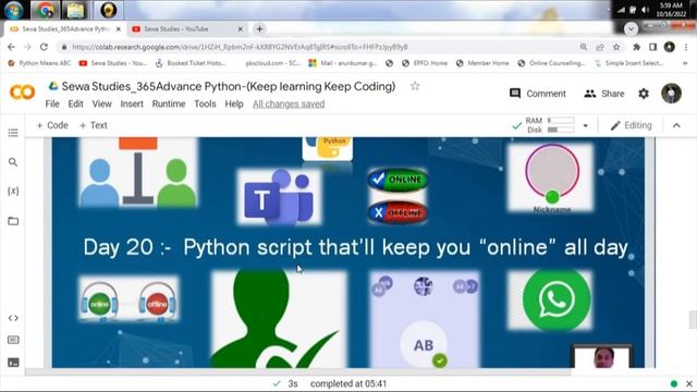 Day 20 Python script that’ll keep you “online” all day смотреть онлайн