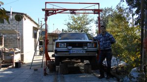 Самодельный кран для подъёма автомобиля