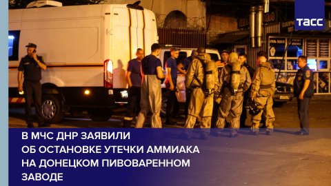 В МЧС ДНР заявили об остановке утечки аммиака на Донецком пивоваренном заводе #shorts
