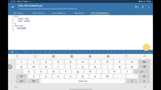 PYTHON TUTORIAL-DICTIONARY ITERATION BY "FOR LOOP"-ITERATING/LOOPING IN DICTIONARY (ITERABLE OBJECT