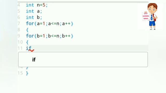 Java pattern program part -44 Easy Learning Genius