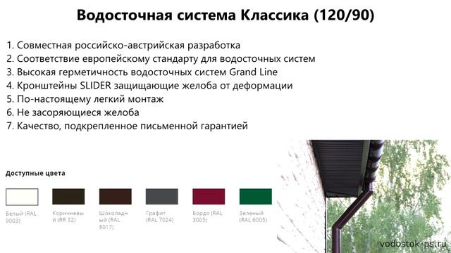 Водосточные системы Grand Line