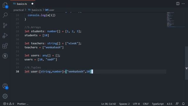 TypeScript Crash Course from scratch in Telugu || Part-2 || #VenkateshMogili || #WebGuru